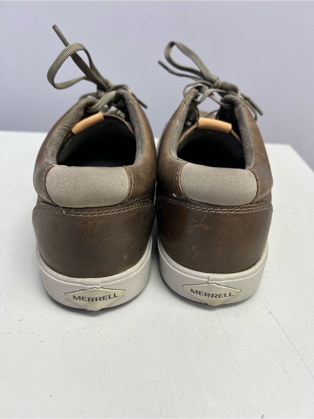 Merrell Brindle Brown Leather Low-Top Lace-Up Sneakers Men’s 11 - Picture 6 of 11